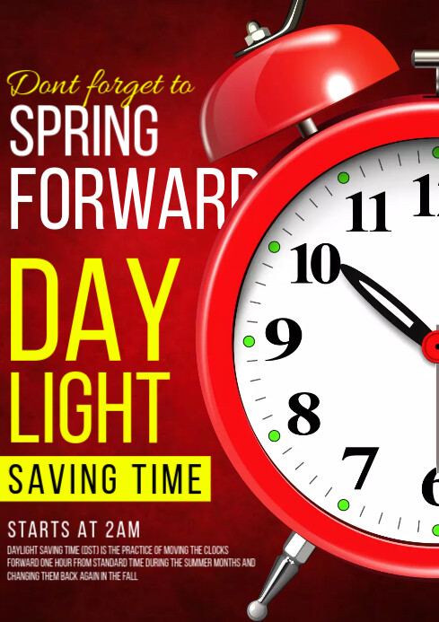 Spring forward Template | PosterMyWall