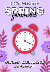 Spring Forward Document Spring Forward Daylight Saving Template | PosterMyWall