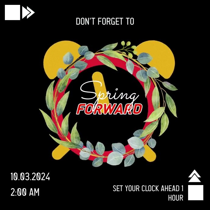 Spring Forward Post Spring Forward Template | PosterMyWall
