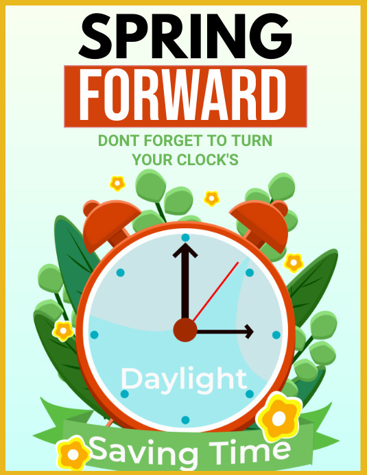 spring forward Template | PosterMyWall