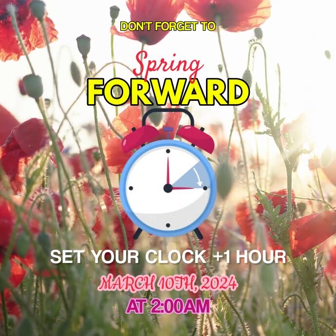 Spring Forward Сообщение Instagram template