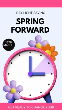 spring forward Instagram Story template