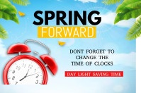 Spring Forward Printable Sign Pdf SPRING Template | PosterMyWall