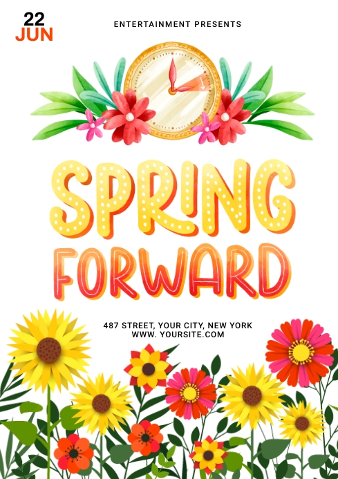 SPRING FORWARD Template | PosterMyWall