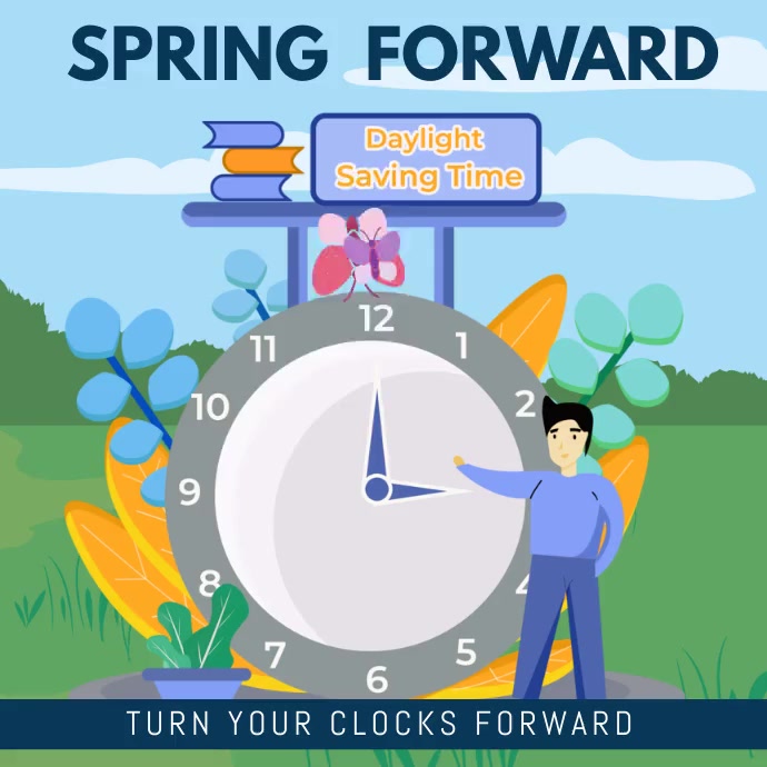 spring forward Template | PosterMyWall