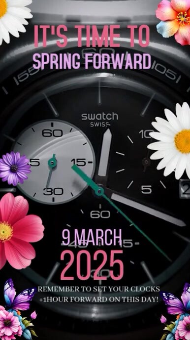 Spring Forward Digital Display (9:16) template