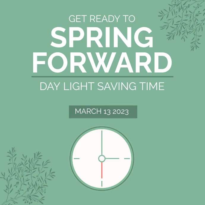 Spring Forward Facebook Posts spring forward flyer Template | PosterMyWall