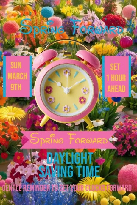 Plantilla de Spring Forward Flyer Template | PosterMyWall