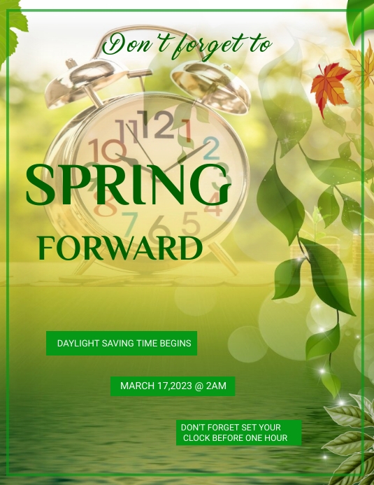Spring Forward Templates spring forward flyers Template | PosterMyWall