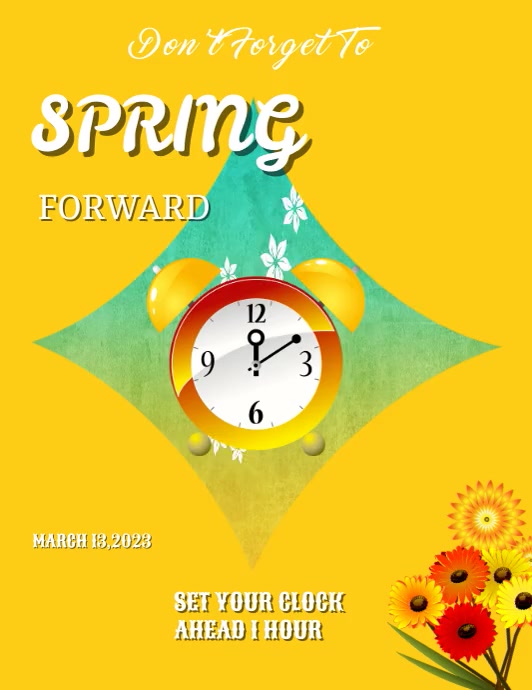 Spring Forward Community Events spring forward flyers Template | PosterMyWall