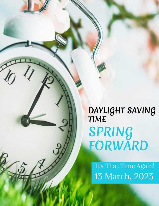 Spring forward flyers template