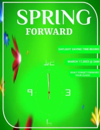 Spring Forward Document spring forward flyers Template | PosterMyWall