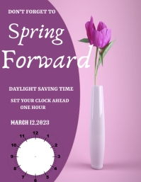 Spring Forward Printable Sign Pdf spring forward flyers template | PosterMyWall