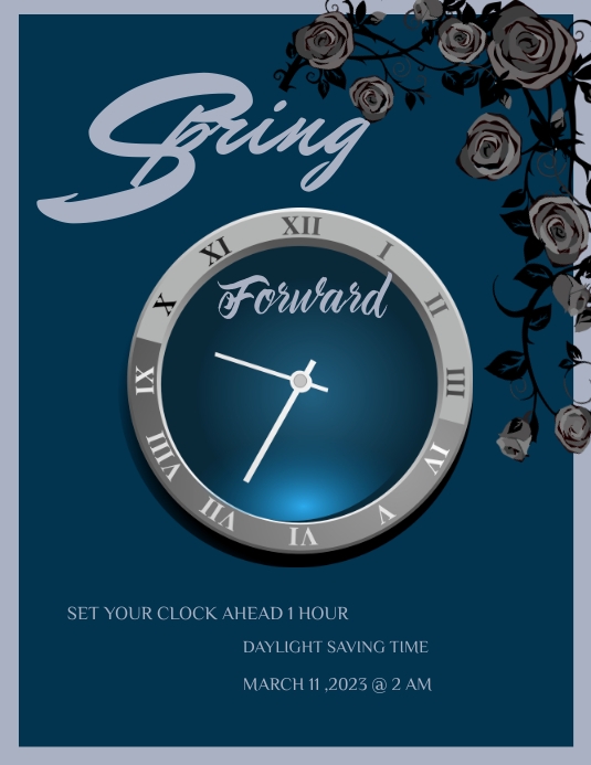 spring forward flyers Template PosterMyWall