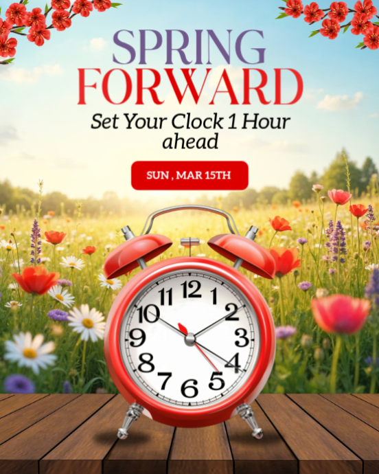 Spring Forward Instagram Portrait Template | PosterMyWall