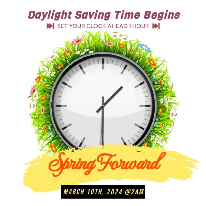 Spring Forward Instagram Post template