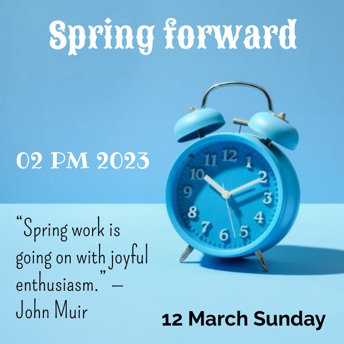 Spring forward Instagram post template