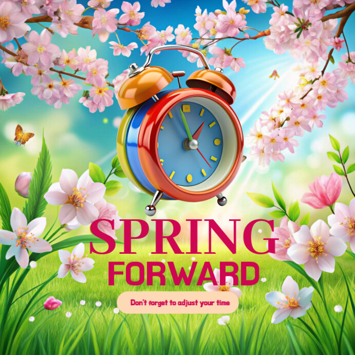 Spring Forward Instagram Post template