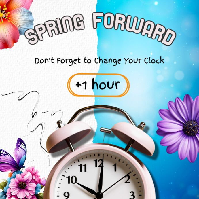 Spring Forward Instagram Post template