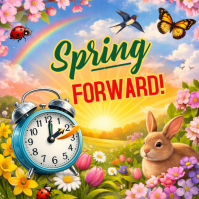 Spring Forward  Instagram Post template