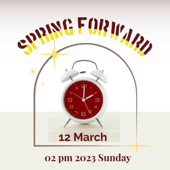 Spring forward Instagram post Template PosterMyWall