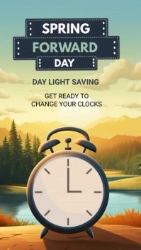 Spring forward Instagram story Instagram-Story template