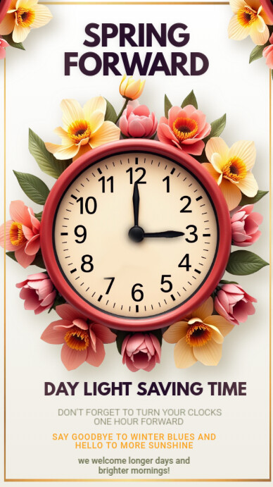 Spring Forward Instagram Story Instagram-verhaal template