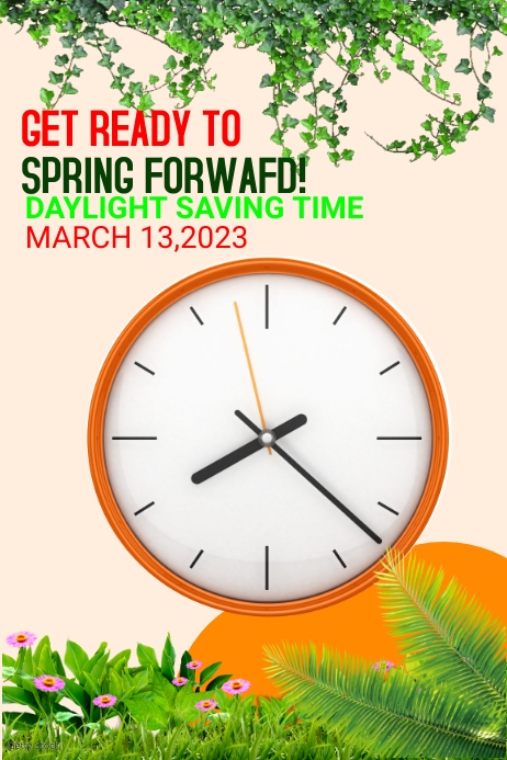 spring forward post Template | PosterMyWall