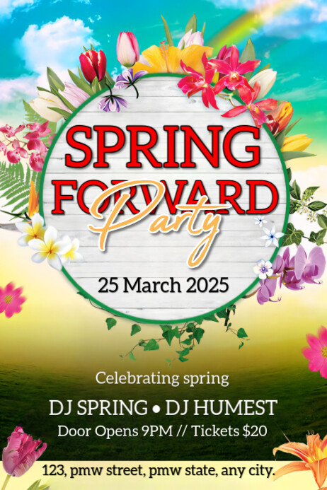 Forward Poster Design Spring Forward Poster Template | PosterMyWall