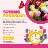 Spring Forward Document March Spring Forward Daylight Savings Time Template | PosterMyWall
