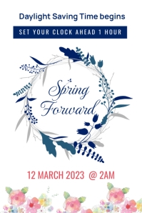 Spring Forward Printable Sign Pdf Spring Forward Poster Template | PosterMyWall