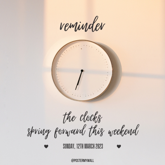 Plantilla de Spring forward poster | PosterMyWall