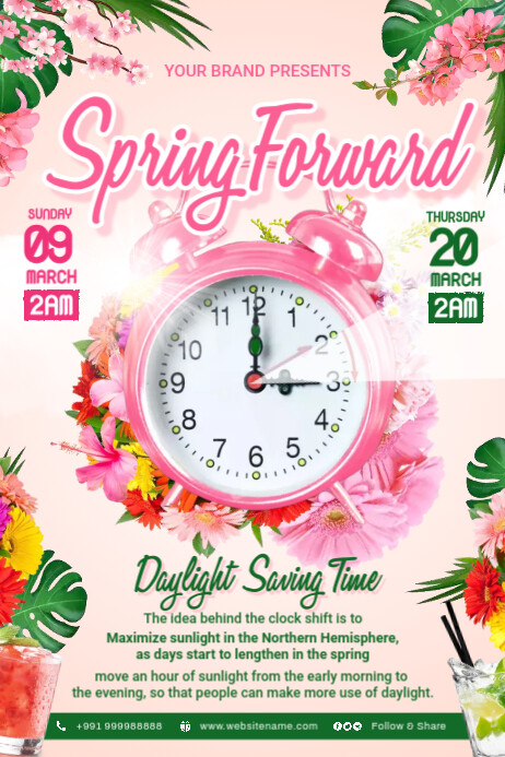 Spring Forward Poster Template | PosterMyWall