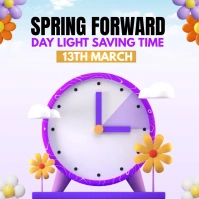 Spring forward saving time Instagram 帖子 template