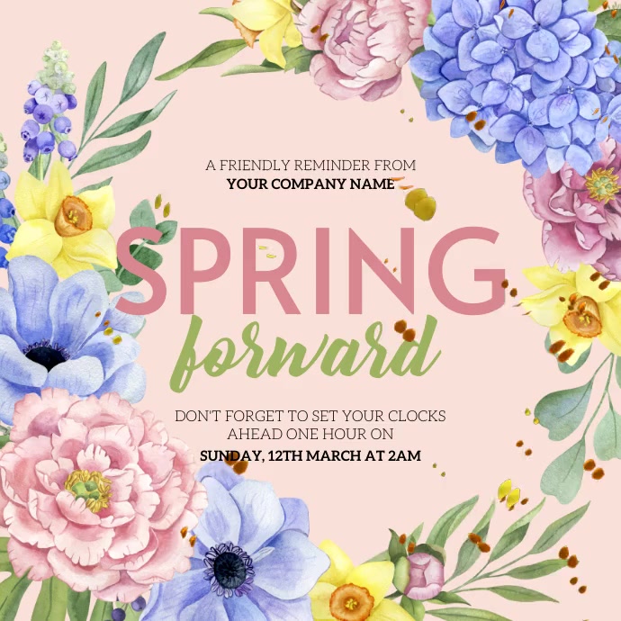 Spring Forward Template PosterMyWall