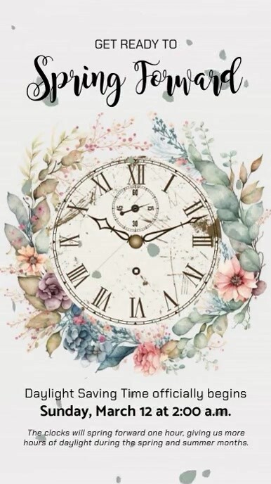 Copy of Spring Forward Template | PosterMyWall