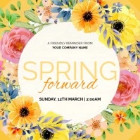 Spring Forward Template โพสต์บน Instagram