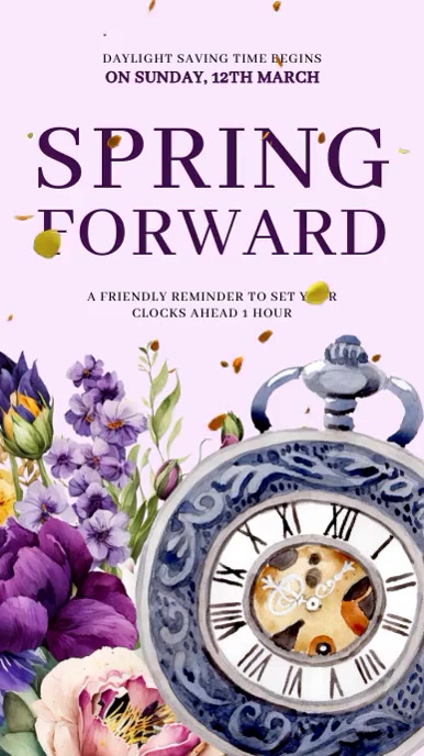 Copy of Spring Forward Template | PosterMyWall