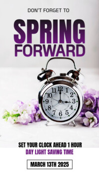spring forward template flyer Historia de Instagram