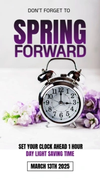 spring forward template flyer Instagram-verhaal