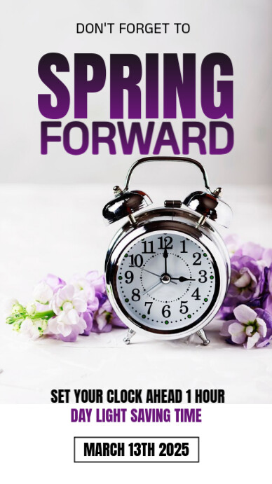Spring Forward Assignment Copy of spring forward template flyer | PosterMyWall
