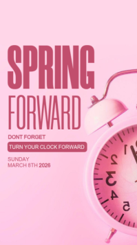 spring forward template flyer เรื่องราวบน Instagram