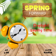 Spring Forward Orange Spring Forward Template | PosterMyWall