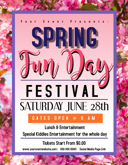 SPRING fun day Flyer Template | PosterMyWall