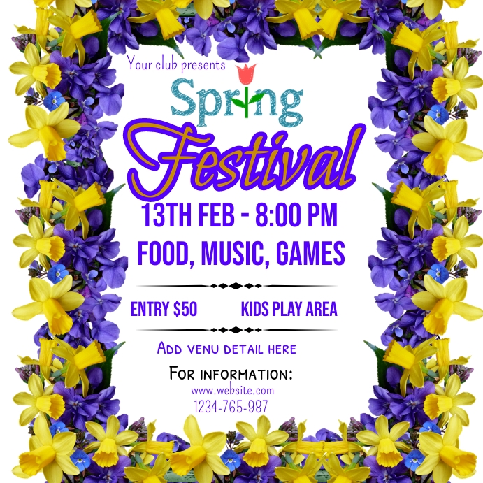 Copy of spring gala, spring festival, spring fest (2) | PosterMyWall