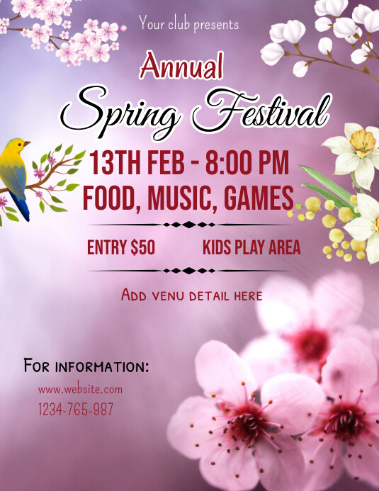 Copy of spring gala, spring festival, spring party(2) | PosterMyWall