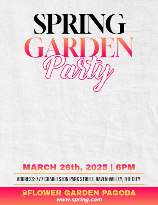Spring Garden Party Pamflet (VSA Brief) template