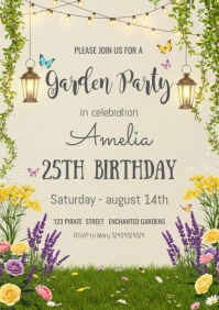 Spring Garden Party Flyer A4 template