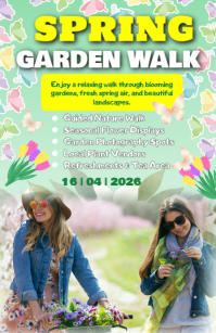 Spring Garden Walk  Tabloid template
