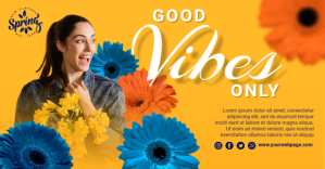 Spring Good Vibes Only Facebook Event Cover template